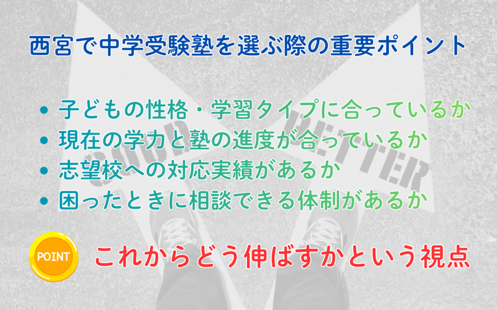 西宮で中学受験塾を選ぶ際の重要ポイント